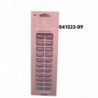24 UÑAS POSTIZAS ROSA CHICLE C/ADHESIVO 12/U 480/C