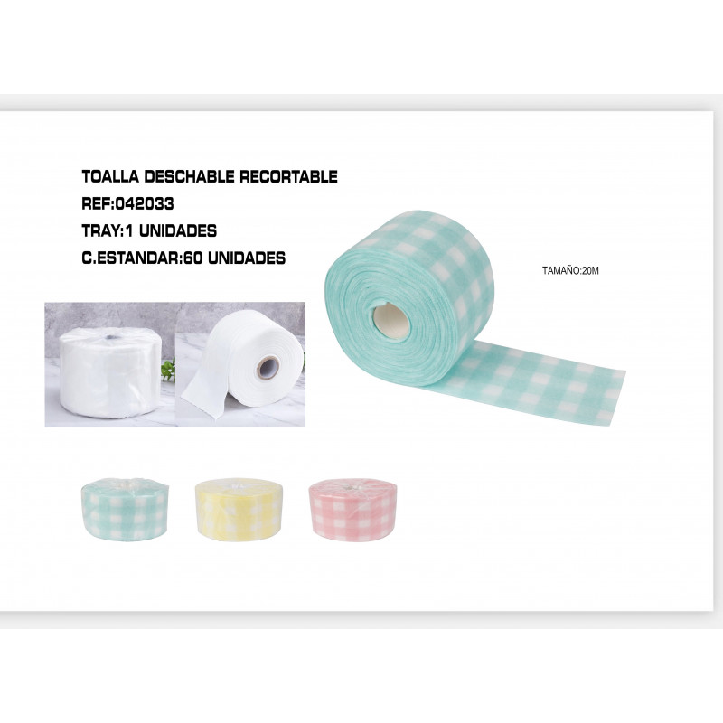 TOALLITAS RECORTABLE 20M BLANCO/COLOR