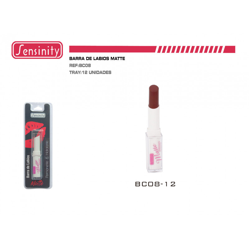 BARRA DE LABIOS MATTE HIDRATANTE 12/U