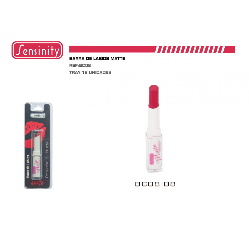 BARRA DE LABIOS MATTE HIDRATANTE 12/U