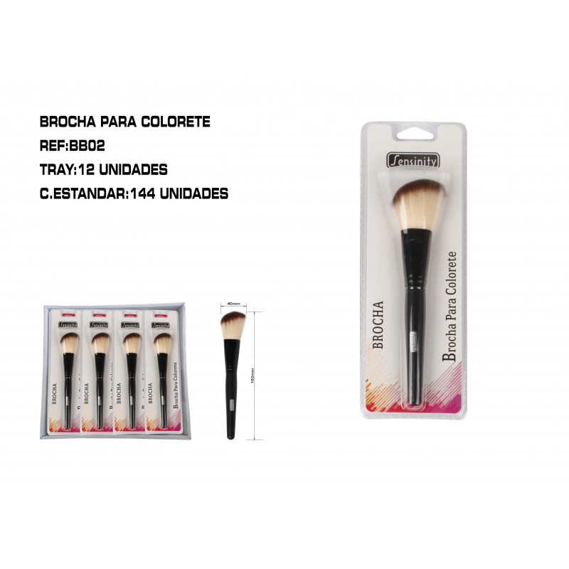 BROCHA BISELADA PARA COLORETE 12/U