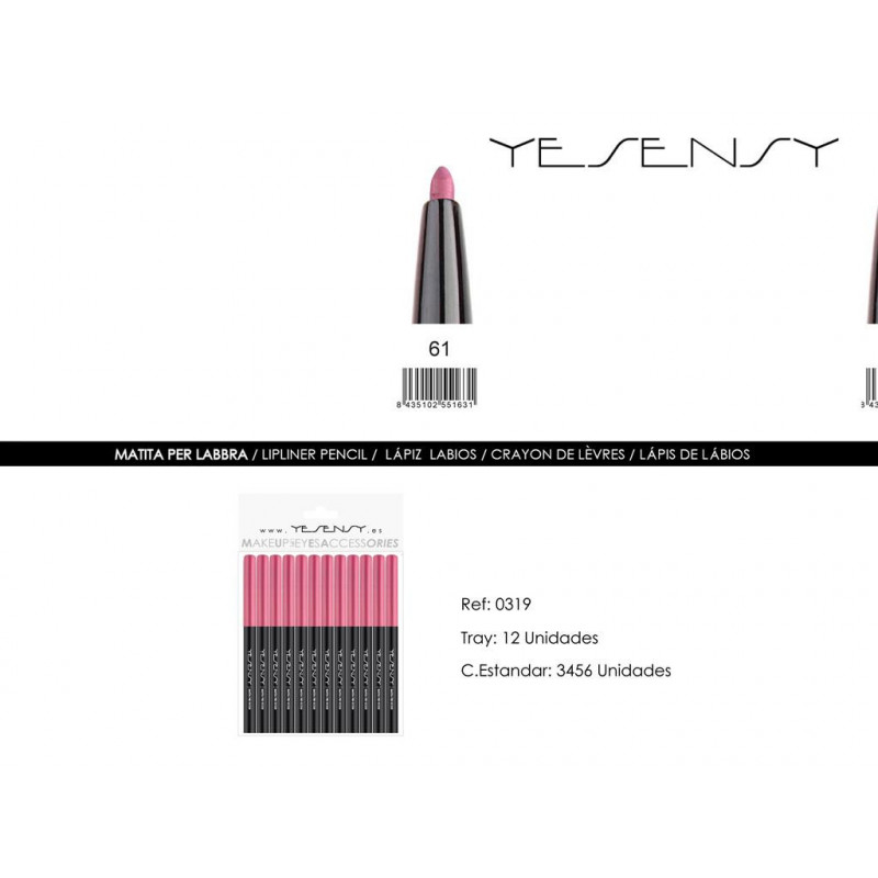 LAPIZ DE OJOS /LABIOS 12/U PINK PARLA
