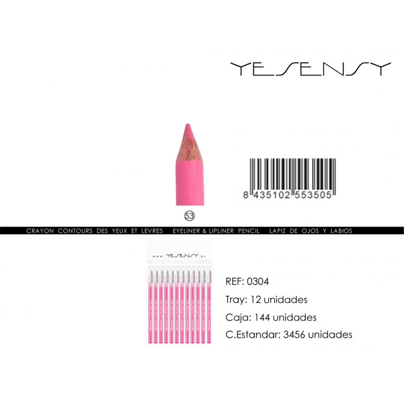 LAPIZ DE OJOS/LABIOS 12/U pink