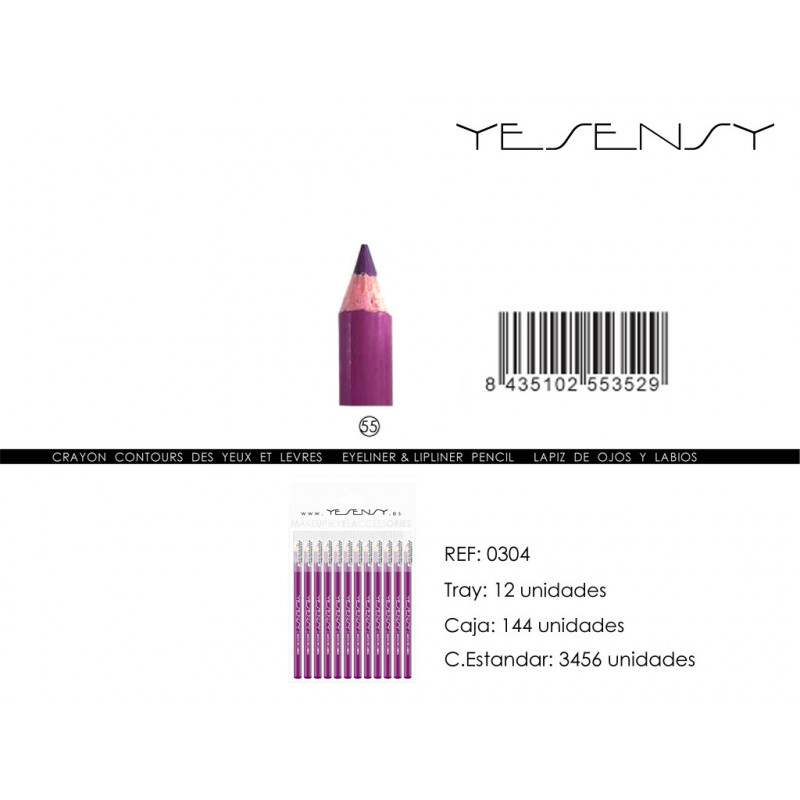 LAPIZ DE OJOS/LABIOS12/U PURPLE