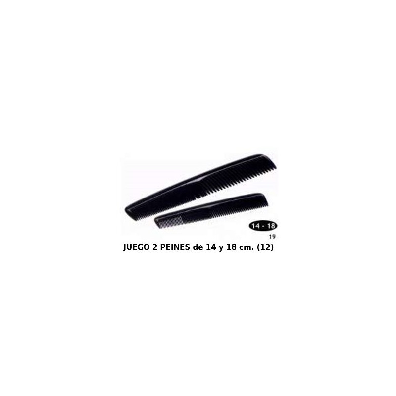 JGO.2 PEINES NEGR 14 Y 18CM 12/U 19 HERV