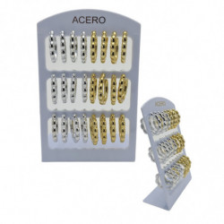 PENDIENTES 4CM AGUJA ACERO...