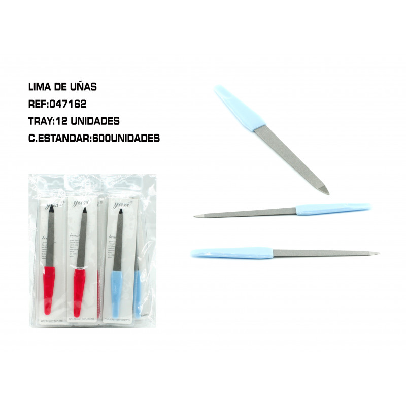 LIMA DE UÑAS METAL+QUITACUTICULA 12/U