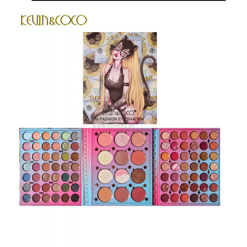 PALETA MAQUILLAJE 96 COLORS KEVIN&COCO