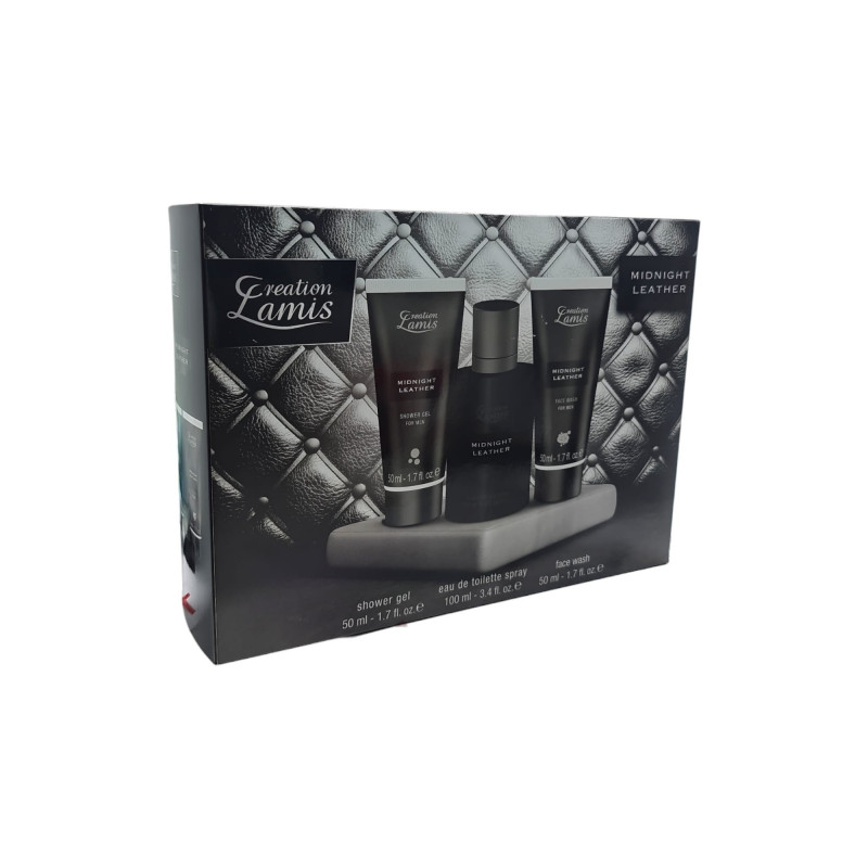EST.MIDNIGHT LEATHER 3PZA EAU+GEL+FACE WASH