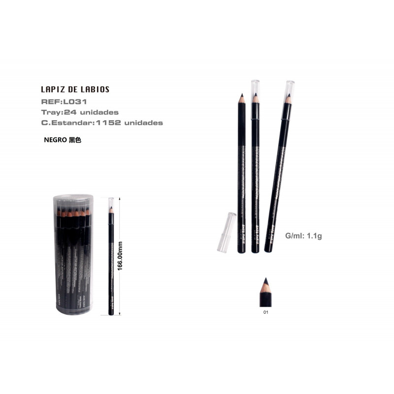 LAPIZ MADERA COLOR NEGRO 24/U