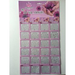 PEGATINAS DE UÑAS B/N 24/U...