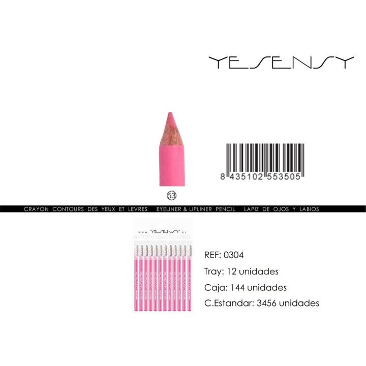 LAPIZ DE OJOS/LABIOS 12/U pink
