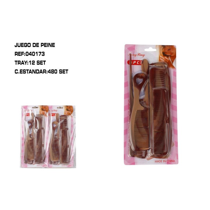 JUEGO DE PEINES 6P 12/U
