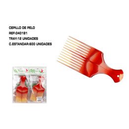 PEINE AHUECADOR MARRON 12/U