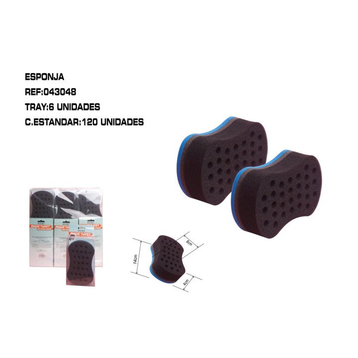 ESPONJA DE RIZOS 6/U