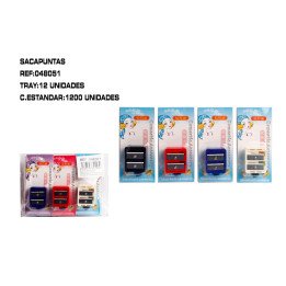SACAPUNTA DOBLE EN BLISTER 12/U