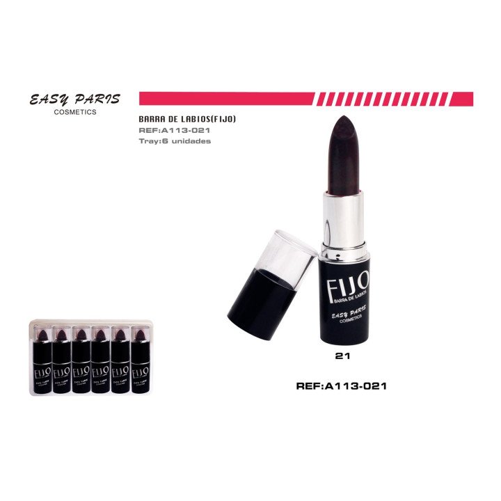 BARRA DE LABIOS FIJO MARRON OSCURO 6/U
