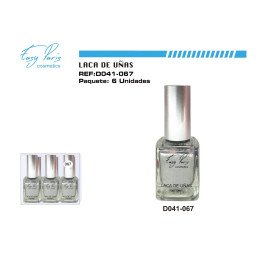 LACA DE UÑAS PLATEADO 6/U