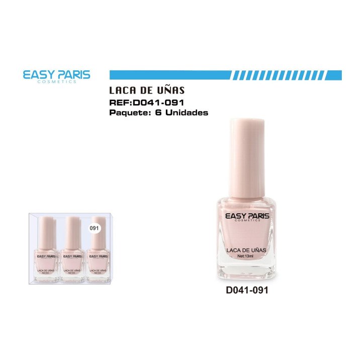 LACA DE UÑAS ROSA PERLA 6/U