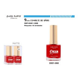 LACA DE UÑAS 9 DIAS ROJO MATE 6/U