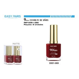 LACA DE UÑAS 9 DIAS BURDEO MATE 6/U