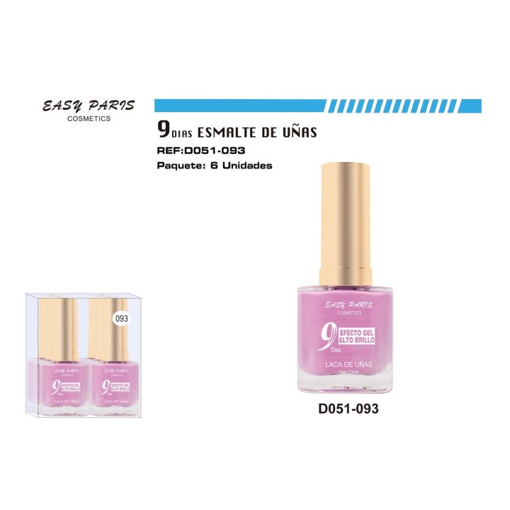 LACA DE UÑAS 9 DIAS 6/U