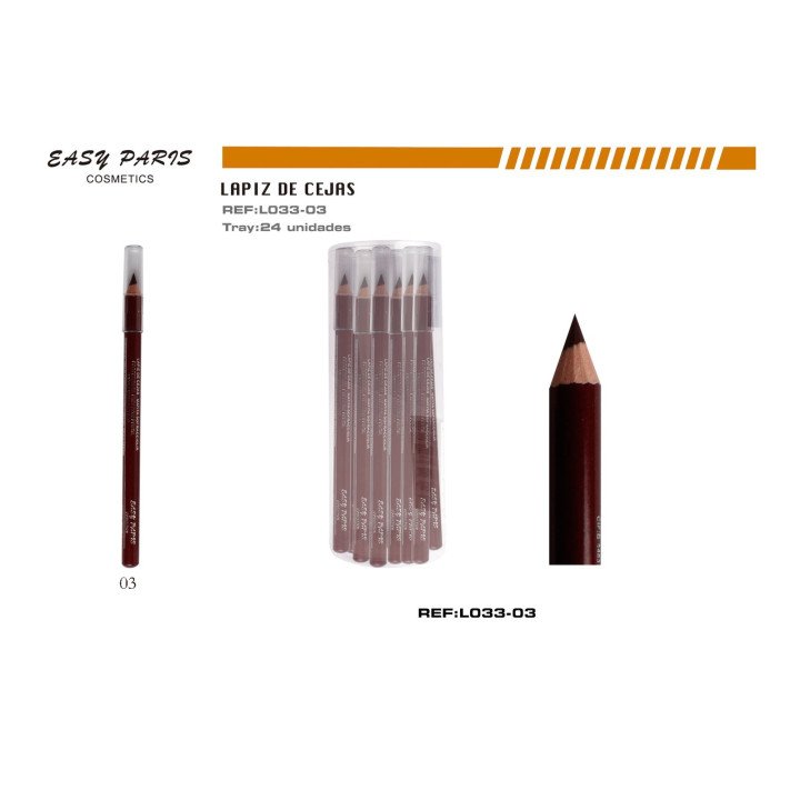 LAPIZ CEJAS MARRON OSCURO MINA DURA 24/U