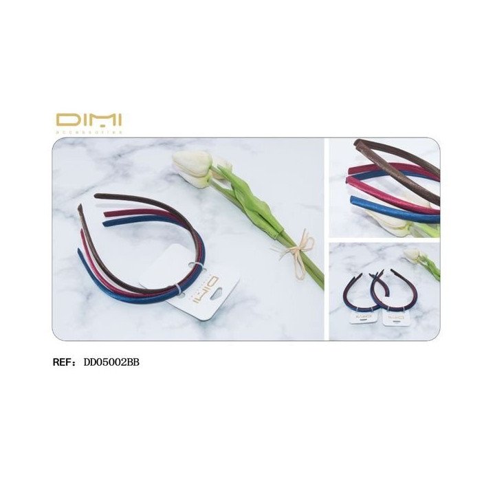 3 DIADEMAS C/FORRO 12/U DD05002BB
