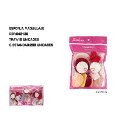 JGO.12 ESPONJAS MAQUILLAR 12/U
