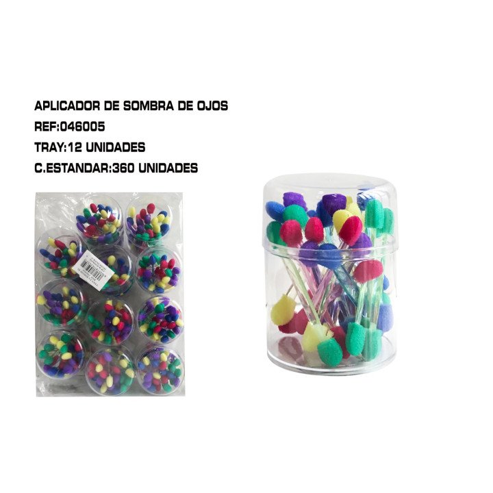 APLICADOR DE SOMBRAS EN COLOR 12/U