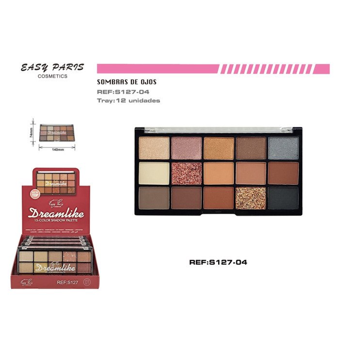 PALETA S.DE OJOS 15COLORS 12/U
