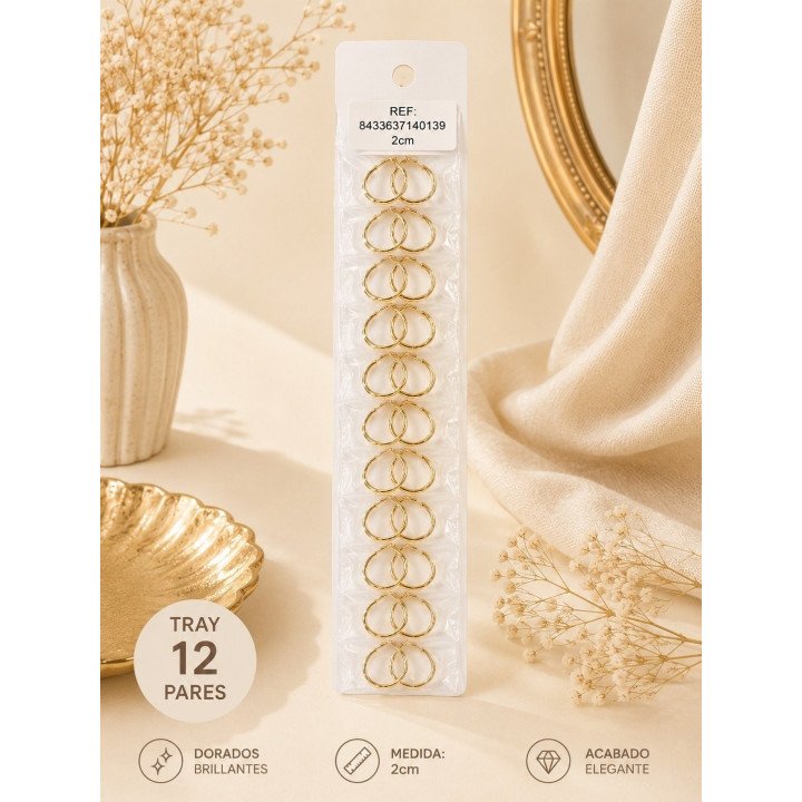 PEND.AROS GOLD 2CM 12/P NS