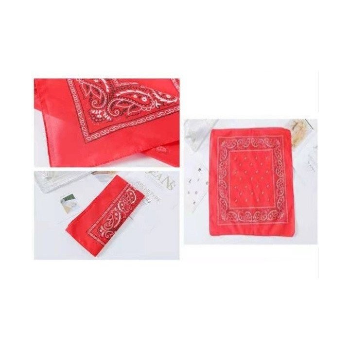 PAÑUELO ALGODON 54x54 ROJO 12/U 118125-2 N.B