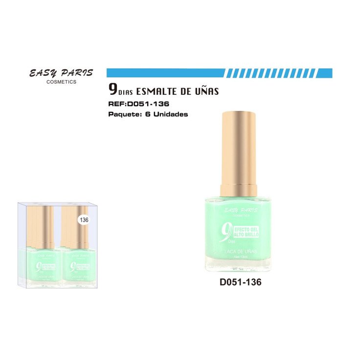 LACA DE UÑAS 9 DIAS 6/U
