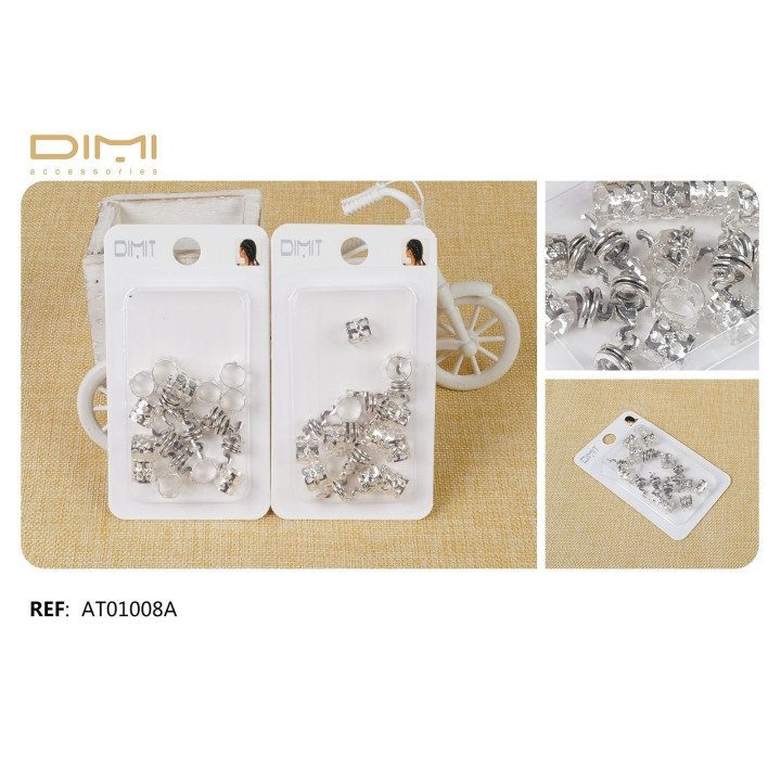 ANILLOS DE PELO METAL 12/U AT01008A