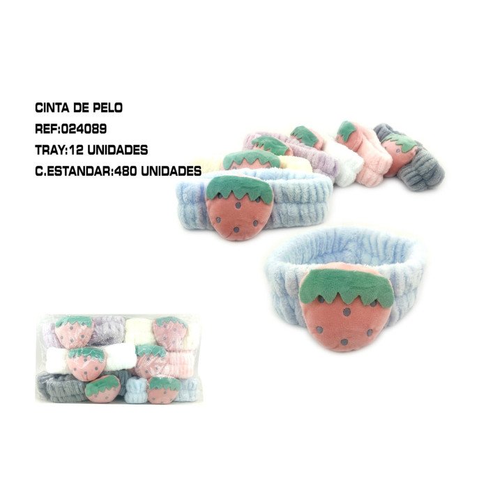CINTA DE PELO C/FRESAS 12/U