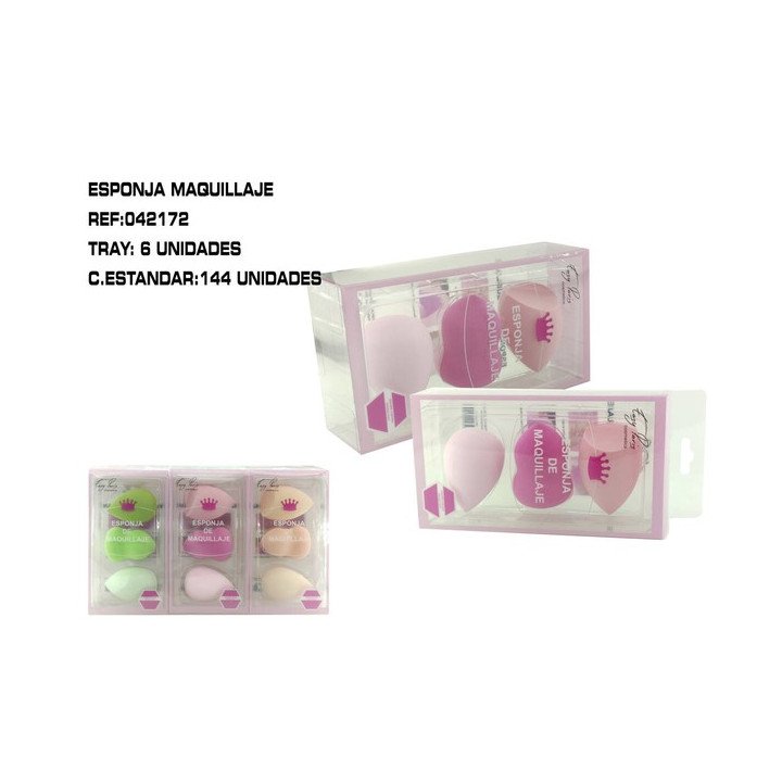ESPONJA DE MAQUILLAJE 6/U