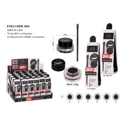 EYELINER GEL 24H NGERO/MARRON 24/U