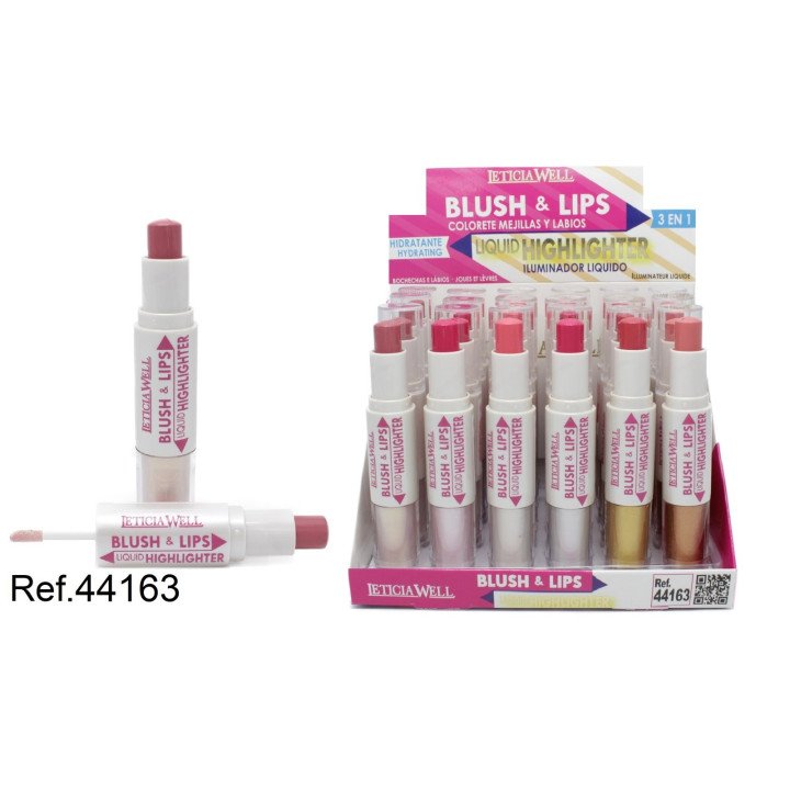 BLUSH&LIPS+ILUMINADOR LIQUID 3EN1 24/U 44163