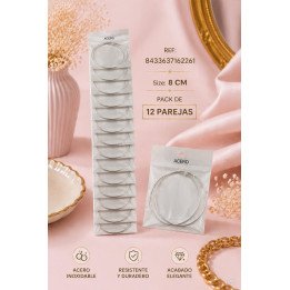 PEND.AROS 8CM ACERO. 12/P NS