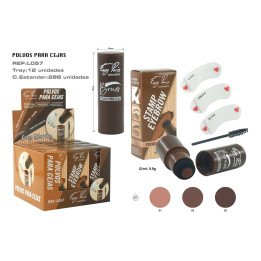 STAMP EYEBROW POLVO DE CEJAS 3 COLORS 12/U
