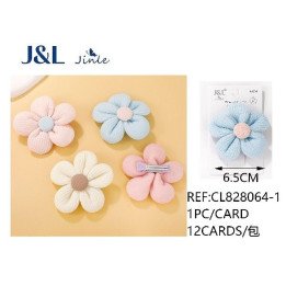 PINZA DE PELO FLOR 12/U 6.5CM CL828064-1