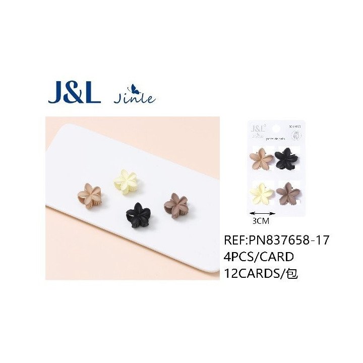 PACK4 PINZAS FLOR 3CM 12/U PN837658-17