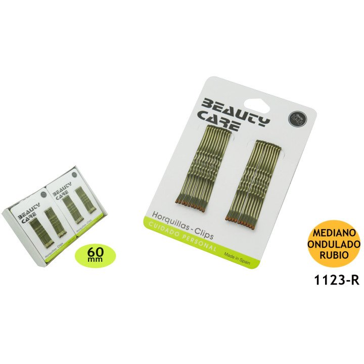 CLIP 6CM MED.ONDULADO RUBIO 24/U 1123-R H.
