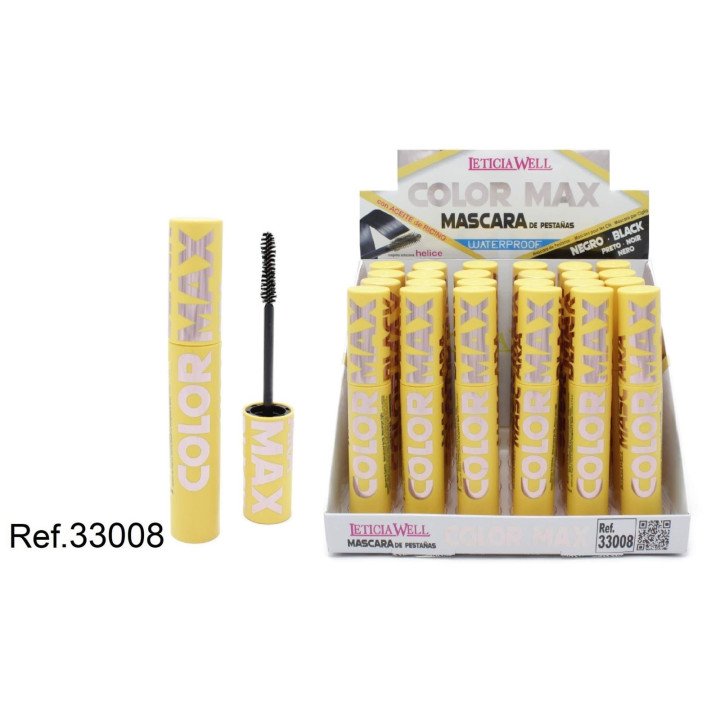MASCARA PESTAÑAS BLACK WATERPROOF 24/U 33008