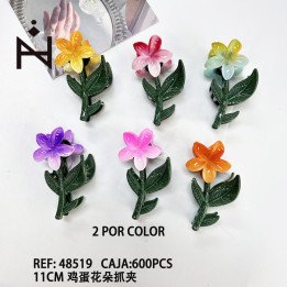 PINZA DE PELO FLOR 12/U 48519