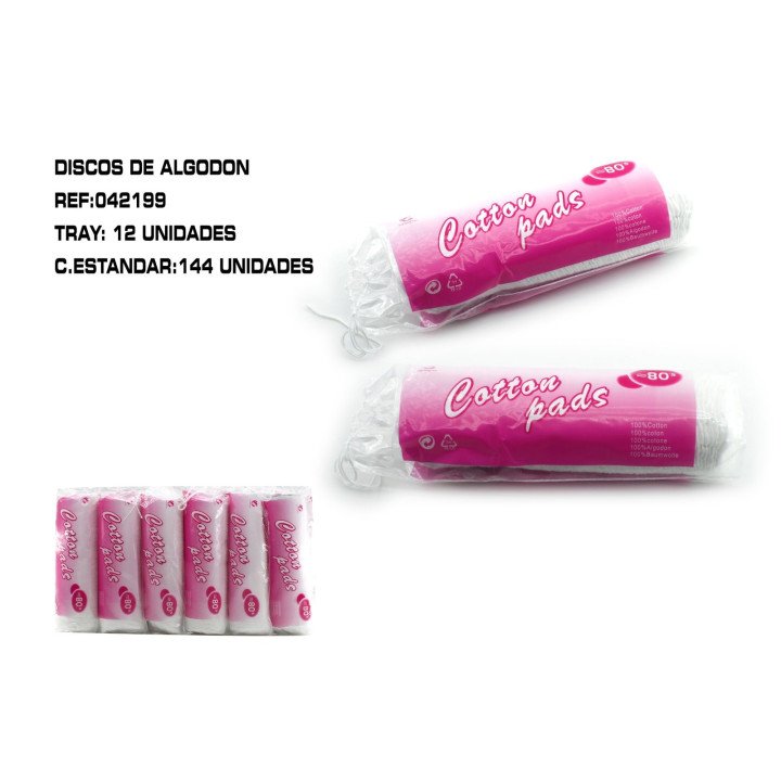 80U DISCO DE ALGODON 12/U