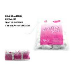 100 BOLAS DE ALGODON 12U