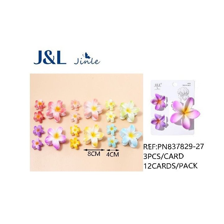 PACK3 PINZAS FLOR 8CM+4CM 12/U PN837829-27