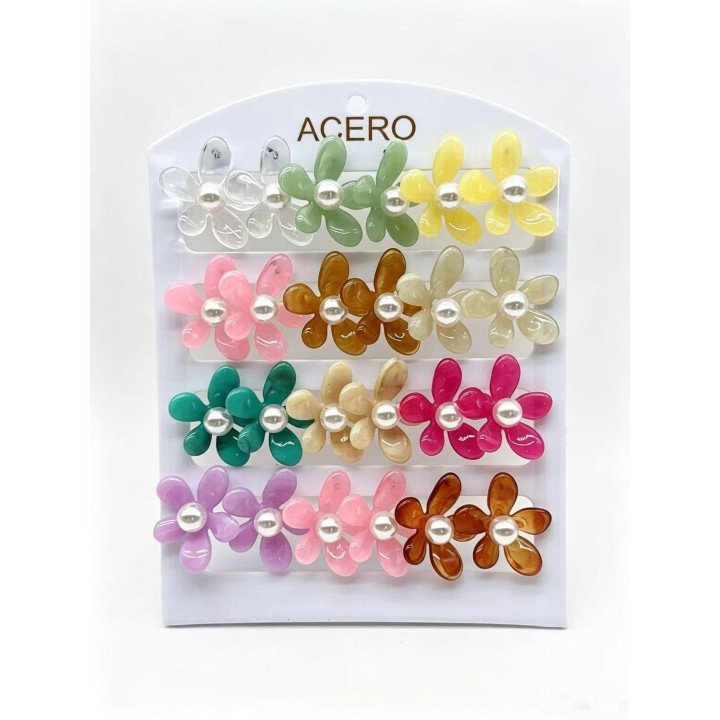PENDIENTES FLOR ACERO 12/P ED105 NS